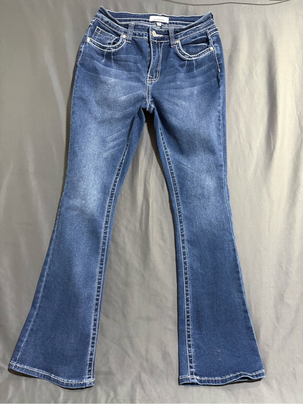 BAMBOO Dark Blue Flare Jeans